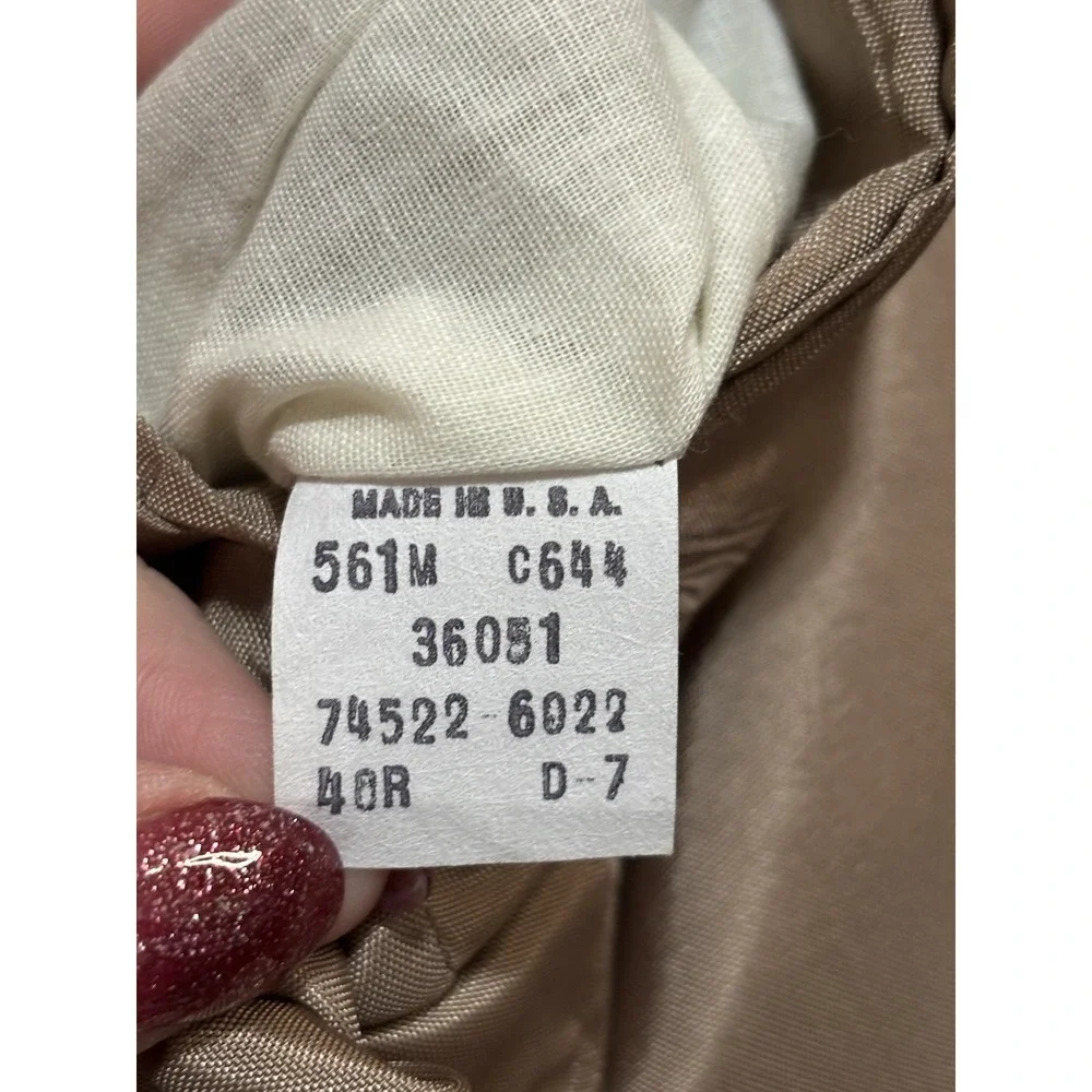 Vtg Levi's Menswear Tweed Blazer 100% Wool Brown Men 40R Herringbone Made in USA